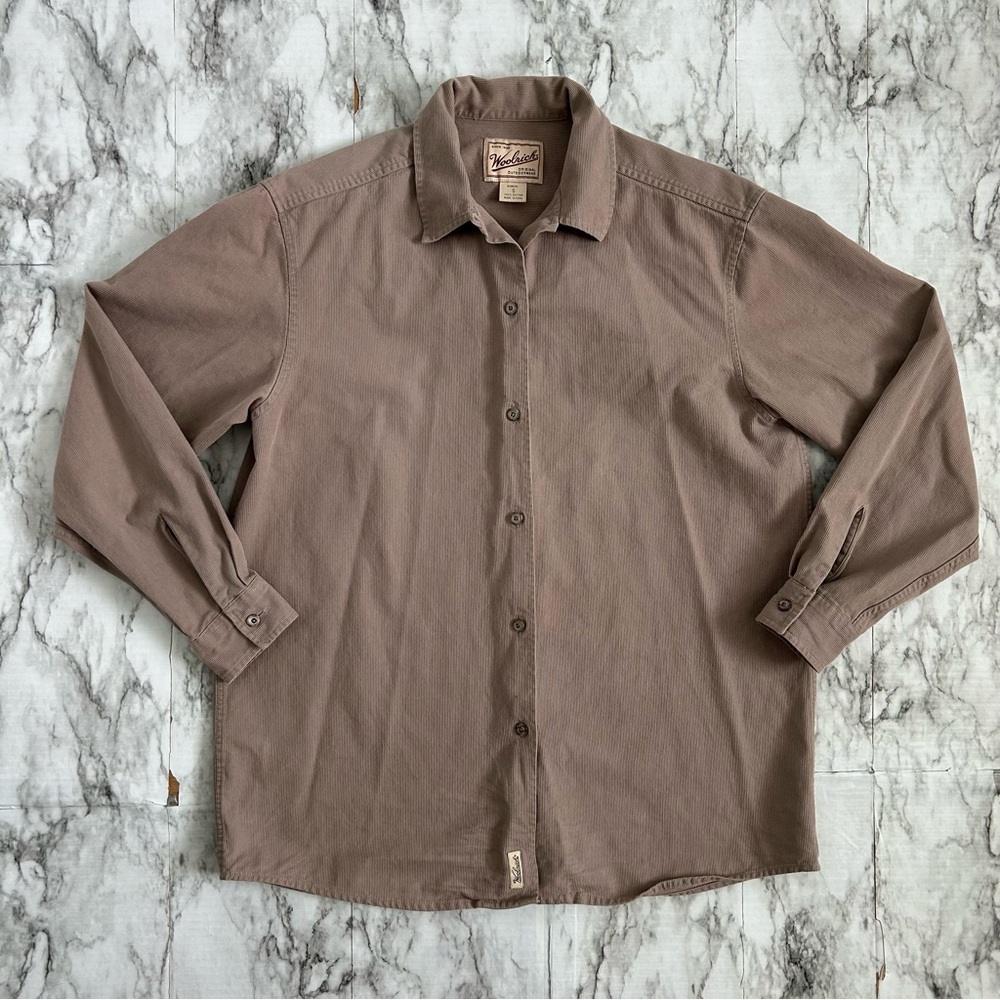 Woolrich | women’s size small Corduroy Button Down Shirt 100% cotton collar loop